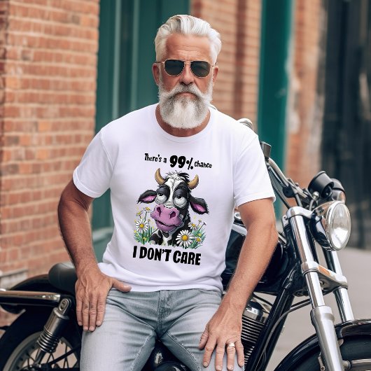 鼻威厳のあるが赤面したモノクローム牛 Tシャツ