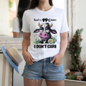 鼻威厳のあるが赤面したモノクローム牛 Tシャツ