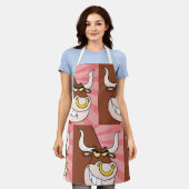 鼻怒付き激しいブルマスコットリングや輪 エプロン (着用した状態)