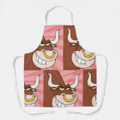 鼻怒付き激しいブルマスコットリングや輪 エプロン (正面)