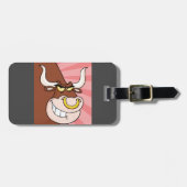 鼻怒付き激しいブルマスコットリングや輪 ラゲッジタグ (正面横)
