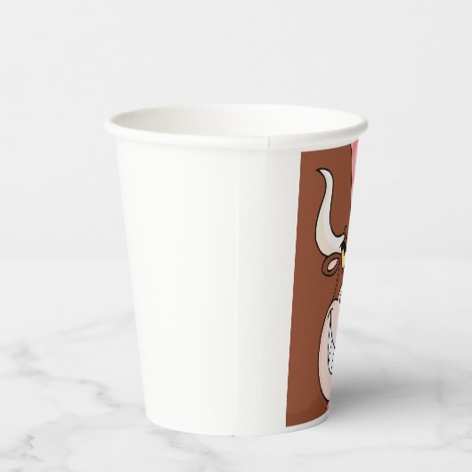 鼻怒付き激しいブルマスコットリングや輪 紙コップ (右)