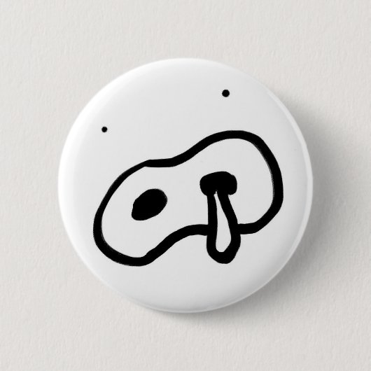 鼻水ぶた 缶バッジ (正面)