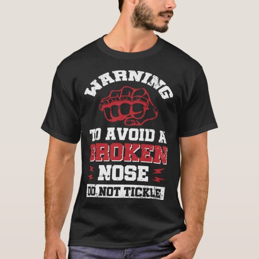 鼻警告の割れを避けるためにくすぐれない Tシャツ (正面)