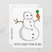 鼻霜の降りたを摘み取られる シーズンポストカード (正面/裏面)