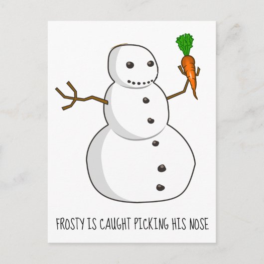 鼻霜の降りたを摘み取られる シーズンポストカード (正面)