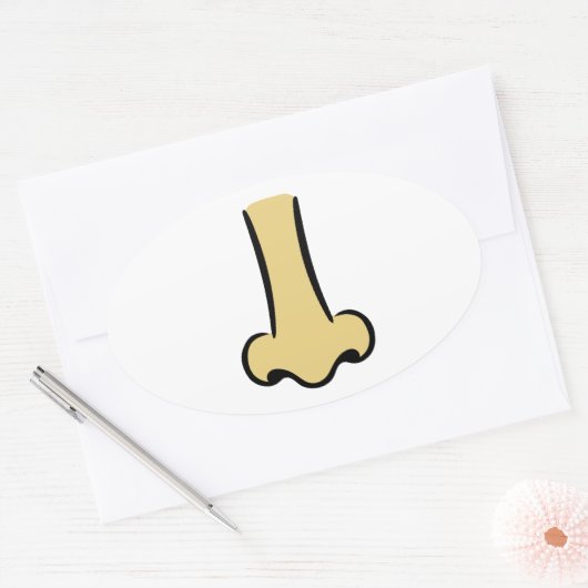 鼻 楕円形シール (封筒)