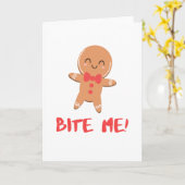 齧ってみろ！ジンジャーブレッドマン カード (黄色い花)