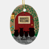 齧歯動物の歓迎 セラミックオーナメント (裏面)
