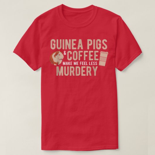 齧歯動物モルモット Tシャツ (デザイン正面)