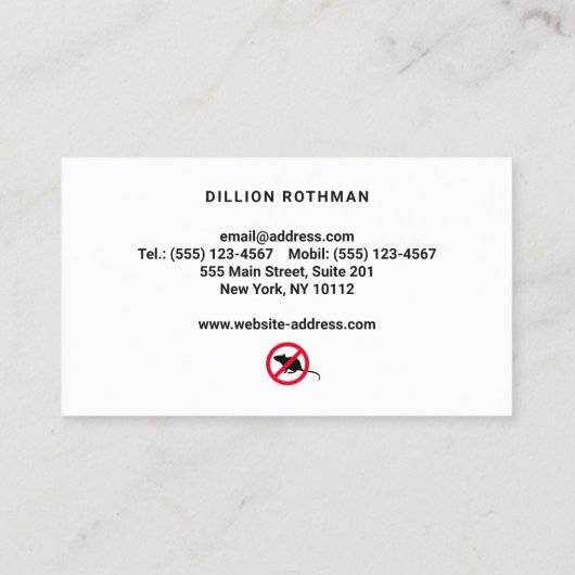 齧歯類駆除剤 名刺 (裏面)