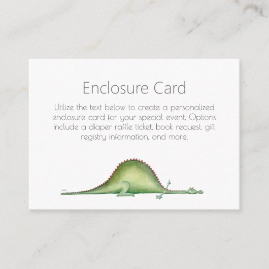 龍が床に伸びていた エンクロージャーカード (正面)