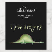 龍が床に伸びていた ワインラベル (シングルラベル)