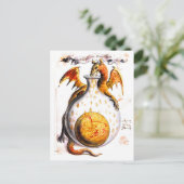 龍が炎に火を吹き込む ポストカード (スタンド正面)