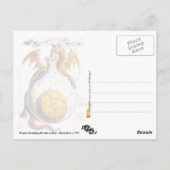 龍が炎に火を吹き込む ポストカード (裏面)