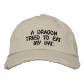 龍が私の帽子食べを取ろうとした。 刺繍入りキャップ (正面)