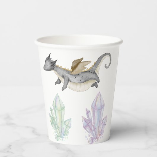 龍と結晶 紙コップ (裏面)