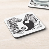 龍と虎の陰陽記号 コースター (左側)