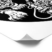 龍と虎の陰陽記号 ポスター (角)