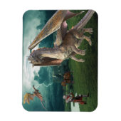 龍と騎士中世の城 マグネット (縦)