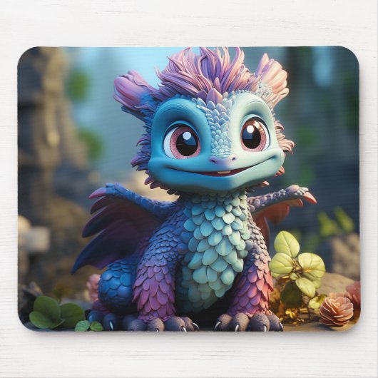 龍のエプロンお洒落アイデン マウスパッド (正面)