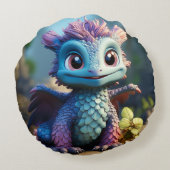 龍のエプロンお洒落アイデン ラウンドクッション (裏面)