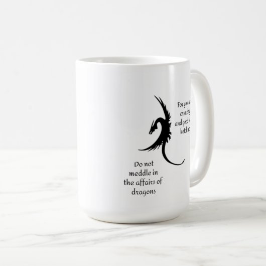 龍のマグカップの問題に干渉してはいけない コーヒーマグカップ (正面右)