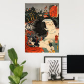 龍の刺青の役者,国芳ドラゴンのタトゥーの俳優，浮世絵 ポスター (ホームオフィス)