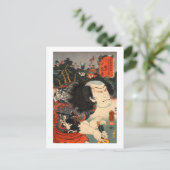 龍の刺青の役者,国芳ドラゴンのタトゥーの俳優,浮世絵 ポストカード (スタンド正面)