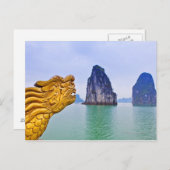 龍の彫刻、ボートの弓で、と ポストカード (正面/裏面)