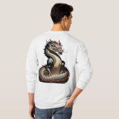 龍の怒り – 大友インスパイア手 Tシャツ (裏面フル)