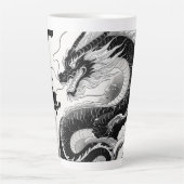 龍の神聖な力 カフェラテマグ (正面)