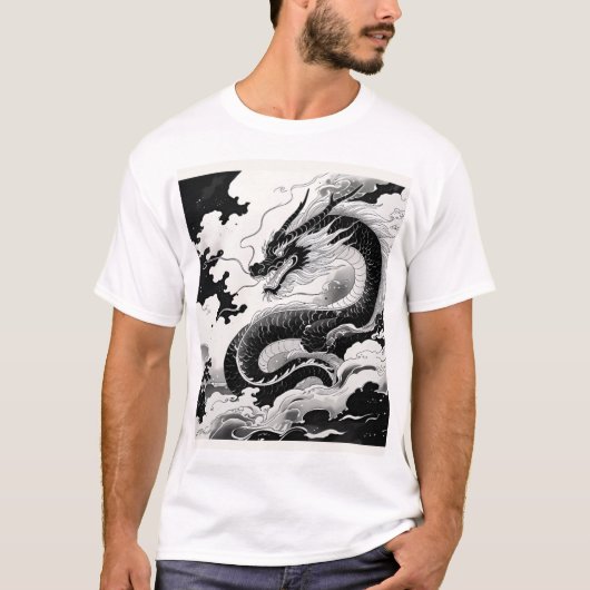 龍の神聖な力 Tシャツ (正面)