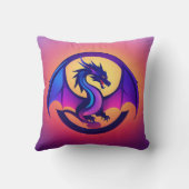 龍の美しい枕デザイン クッション (裏面)