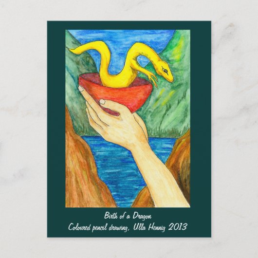 龍はがきの誕生 ポストカード (正面)