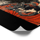 龍タトゥーと剣cを持つ侍。1800年代 ポスター (角)