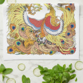 龍中国のと鳳凰のキッチンタオル キッチンタオル (折り畳み)