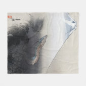龍商店 – 日本，富士の上を昇る竜 フリースブランケット (正面(横))