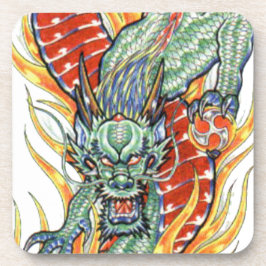 龍日本のと蓮の花 コースター