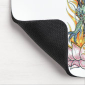 龍日本のと蓮の花 マウスパッド (コーナー)