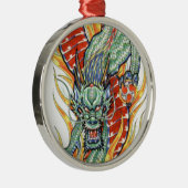 龍日本のと蓮の花 メタルオーナメント (右)