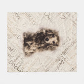 龍毛犬 フリースブランケット (正面(横))