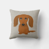 龍毛赤ダシュント |可愛いドキシパーソナライズされたー クッション (裏面)