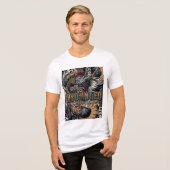 龍神チョッパー: あらゆる形態の達人 トライブレンドTシャツ (正面全面)