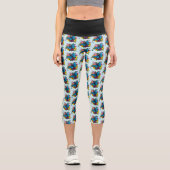 龍笛蝶の花 カプリレギンス (正面)