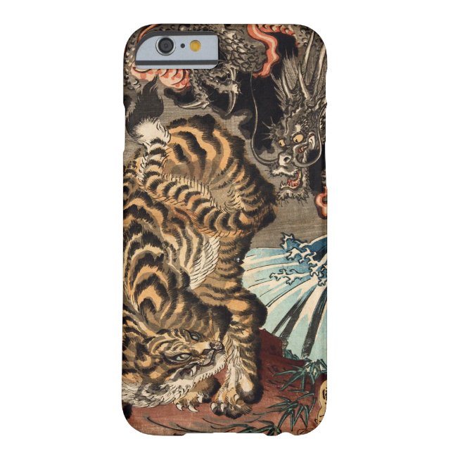 龍虎、国芳のトラ及びドラゴン、Kuniyoshi、Ukiyo-e Case-Mate iPhoneケース (裏面)