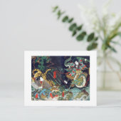 龍虎・豊国・ドラゴン・タイガー・豊国・浮世絵 ポストカード (スタンド正面)