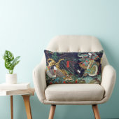 龍虎・豊国・ドラゴン・タイガー・豊国・浮世絵 ランバークッション (椅子)