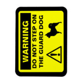 龍髪チワユーモアのあるホアガード警告ドッグ マグネット (縦)