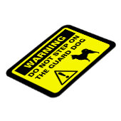 龍髪チワユーモアのあるホアガード警告ドッグ マグネット (左側)